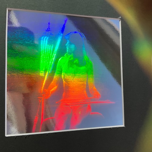 Embossed hologram girl - -, in