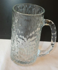 Vintage Ravenhead Siesta  Glass Tankard  1970's Bark Effect