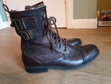 Military Style Brown Leather