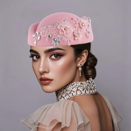 Women wool felt pillbox - wool,