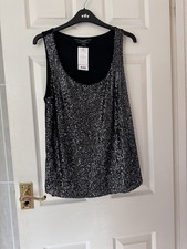 Lipsy Black Grey Silver Sequin