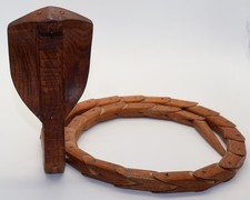 Vintage Snake Carved Wooden