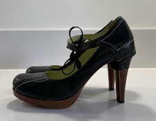 Dark Green Mary Jane platforms