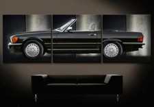 Black Mercedes Benz SL W107