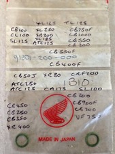 HONDA  CB550 XR200 XL185 XL125 XL100 CB125S TL125 VALVE O-RINGS 91301-200 NOS x2