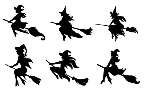Halloween witches vinyl - 6, x