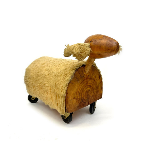 Folk art ride lamb sheep - lamb,