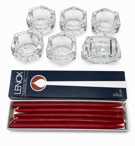 Lot crystal votive candle - lot, 6