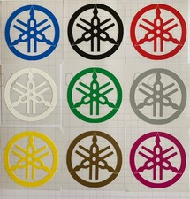 TWO YAMAHA MOTORBIKE STICKERS DECALS. CHOOSE SIZE AND COLOUR. Postage included.