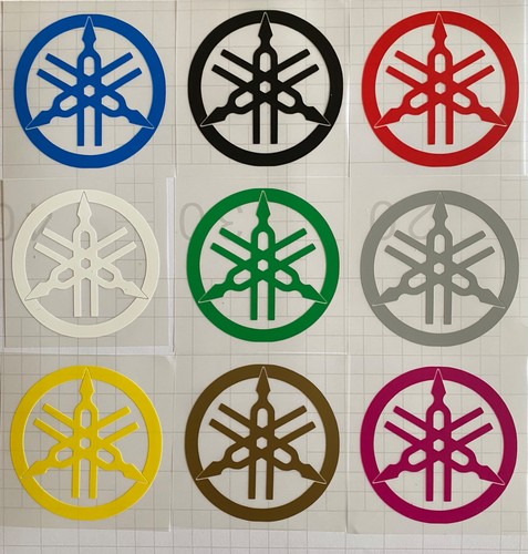 Two yamaha motorbike stickers - motorbike,