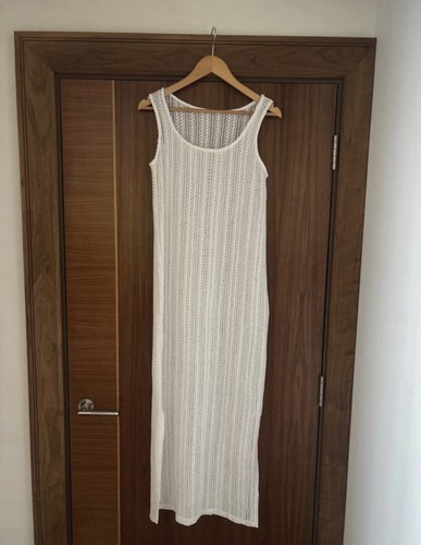 White crochet long - , strappy