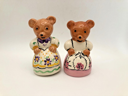 Vintage ceramic salt and