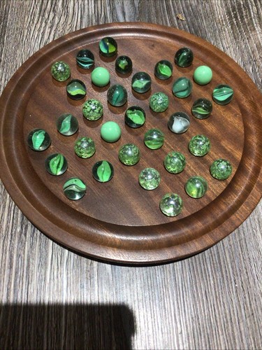 Solitaire wooden with glass - solitaire,