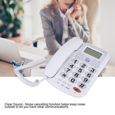 Dual Port Corded Telephone With Caller ID Display With Speakerphone For Home