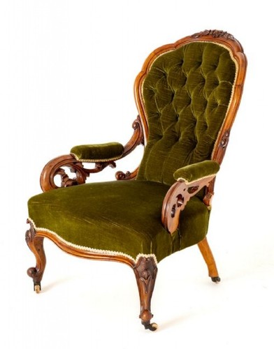 Victorian parlour arm chair - parlour,