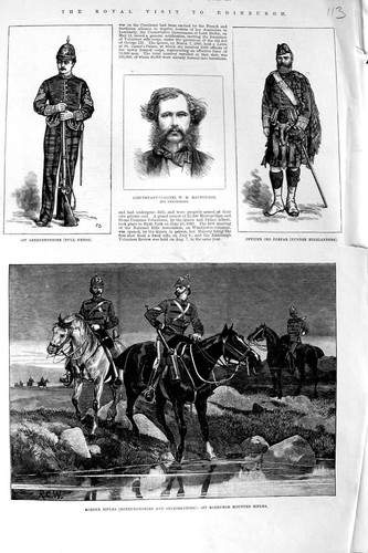 Original old antique print - old,