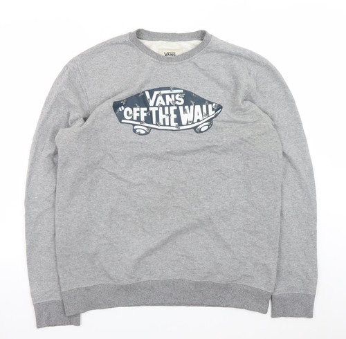 Vans men grey crew - crew, neck