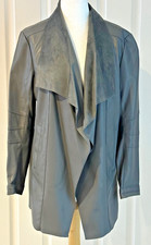 Stolen Heart ~Faux Leather Waterfall Jacket  - Grey - Size UK 16  - NWOT