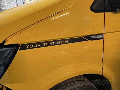 Custom text side stripe decal - text,