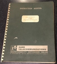 A.M. RADIO PHONE TR1005 (HIGH & LOW BAND) Instruction Manual RANK TELECOM