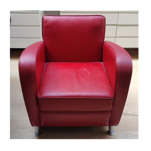 Red leather - red,