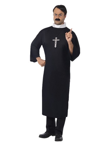 Priest costume black - priest, costume,