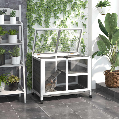 Wood rabbit hutch - hutch, cage