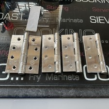Polished Chrome Door Hinges, 4 Inch 102mm no screws Fire Door Hinges, 4 number 