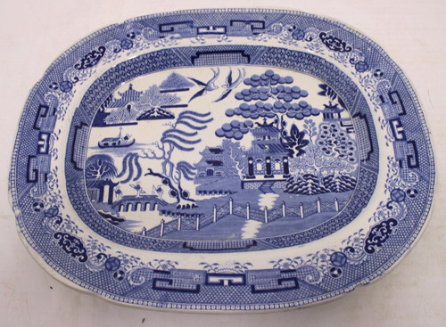 19th century blue white - blue, iron