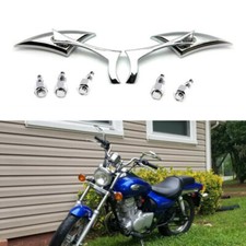 Chrome Motorcycle Rearview Side Mirrors For Kawasaki Vulcan 1600 1500 900 800 UK