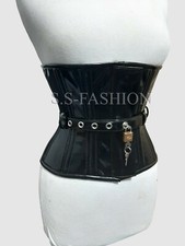Heavy Duty Double Steel Boned Waist Trainer Underbust Locker PVC Corset