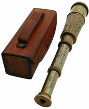 Marine Antique Telescope 16" inch Maritime Nautical Brass and Leather Spyglass 