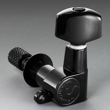 Schaller M6 Mini Button Top Locking tuners 3x3 Black 10080423/10040423.01.55