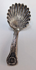 ANTIQUE GEORGIAN SILVER TEA CADDY SPOON SCOTTISH EDINBURGH 1866