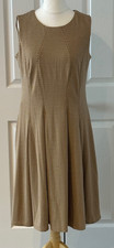 Ronni Nicole Fit & Flare Dress - Tan / White Polka Dots - Size 14 - BNWT