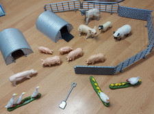 Britains toy metal pigsty and animals bundle