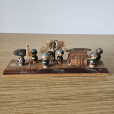 Japanese mini kokeshi - japanese, village
