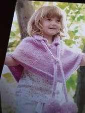 Princess Poncho, knitting pattern for Childs Poncho by Mary Hickmott