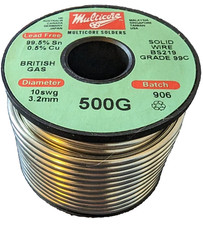 Soldering Wire 500g Lead Free Solder Wire Reel 3.2mm Multicore Made in UK