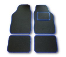 CITROEN C1 - C8 BERLINGO ZERO CROSSER UNIVERSAL Car Floor Mats Black & BLUE trim