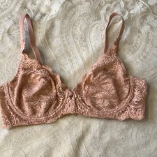 Triumph Amourette 300w Unpadded Bra, 36B, Coral Colour, Excellent Condition
