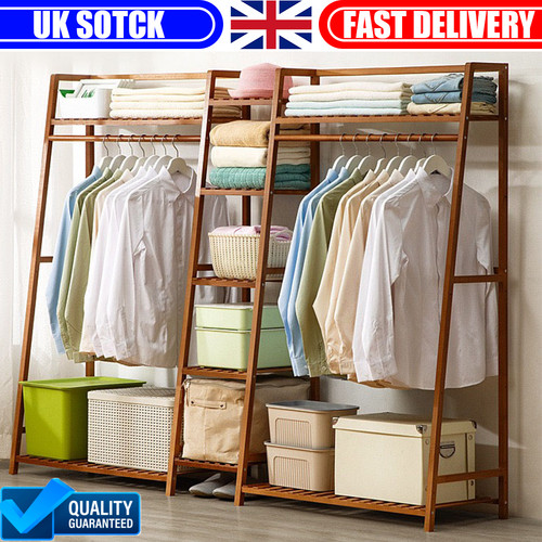 Large wooden clothes rail - wooden, rack