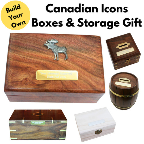 Canadian icons wooden boxes - wooden,