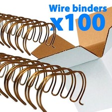 Galaxy Bronze Wire Loop Binding for Binder 6.4 mm pitch 3:1 - x 100