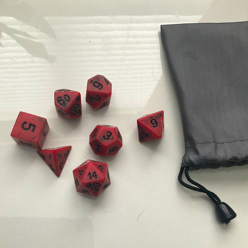 Red polyhedral dungeons - red,