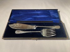 EPNS Silver Plate Fish Knife and Fork Set Vintage