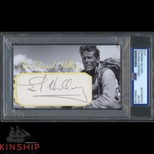 Sir Edmund Hillary signed Cut