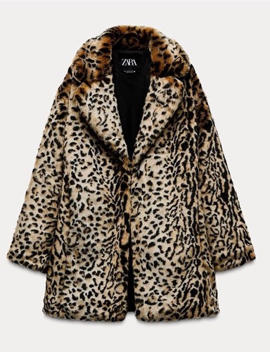 Zara animal print faux - animal, fur