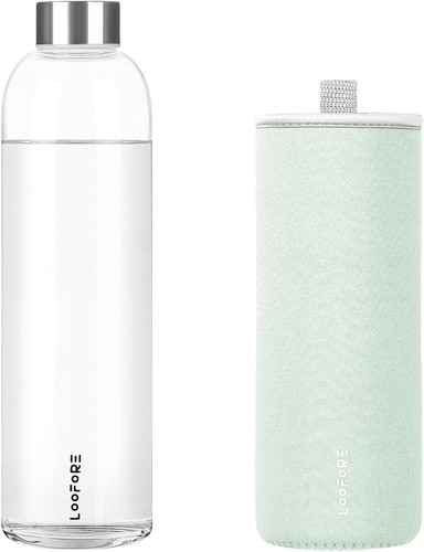 Glass water bottle 1000ml - glass,
