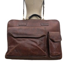 Vintage The Bridge Briefcase Leather brown bag shoulder 